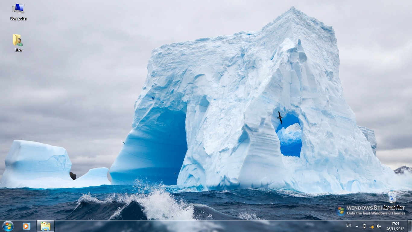 Тема Icebergs